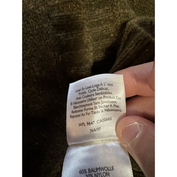 Eddie Bauer Women XXL Green Rabbit Hair Blend Knit Hooded Pocket Sweater Vest - Picture 9 of 14